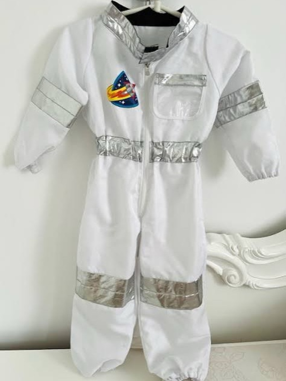 Melissa & Doug | Kids White and Silver Astronaut Costume - Space Flight Jumpsuit